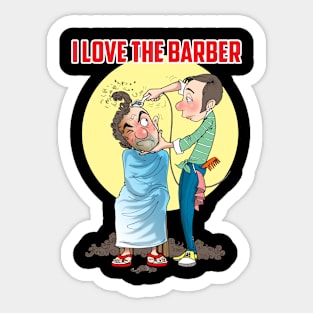 I love The Barber Sticker